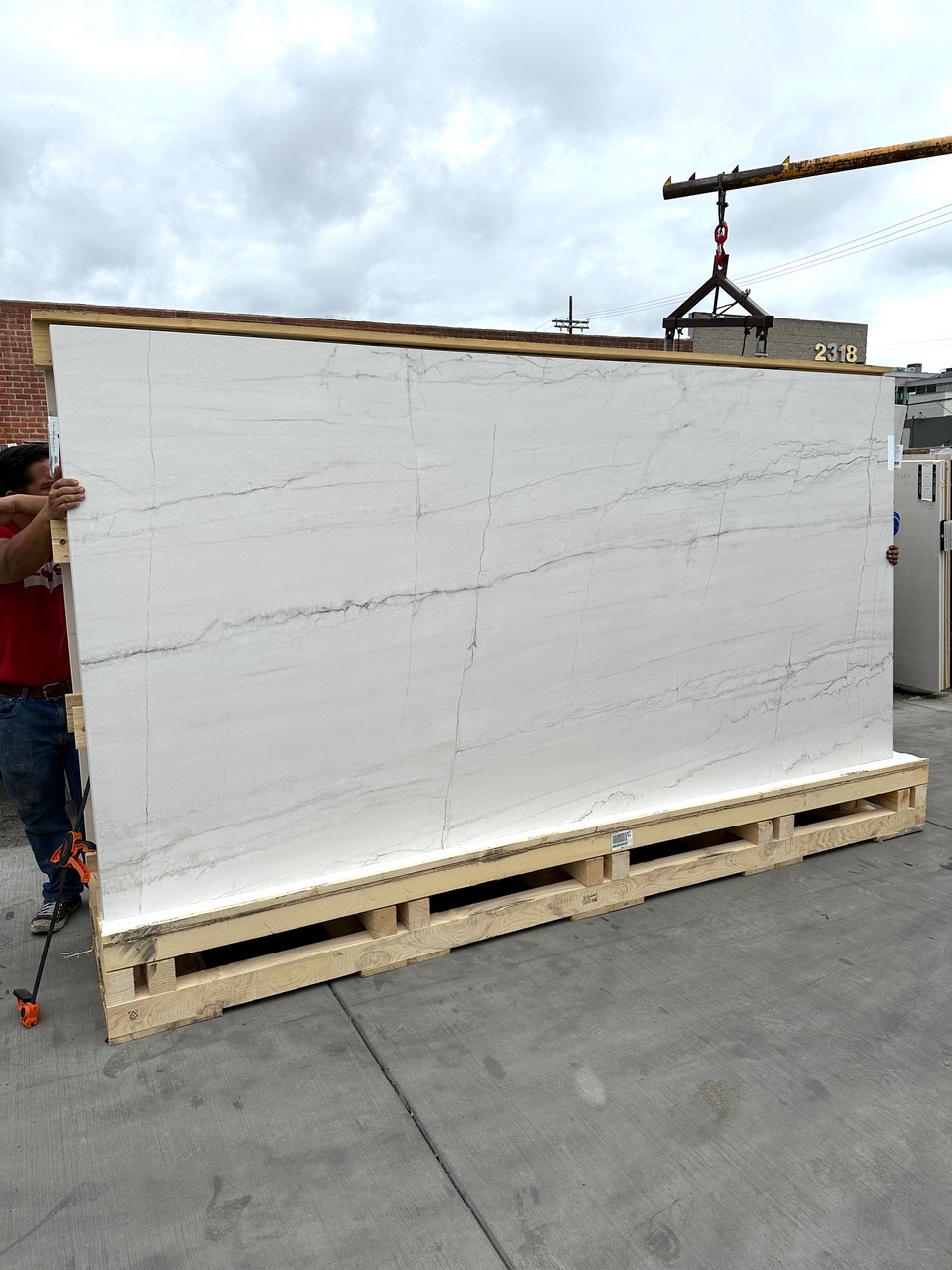Materia Mont Blanc Italian porcelain slab