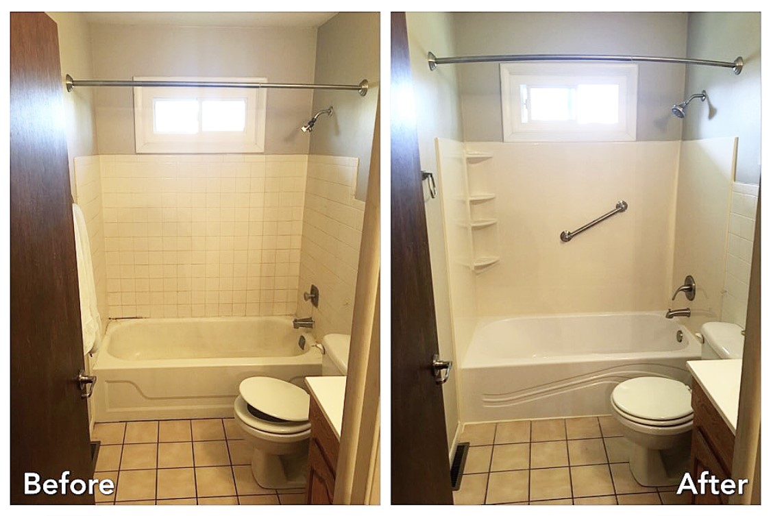 Before and after: Tub Replacement in White Plains, Westchester County